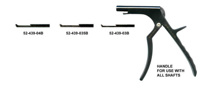 Endoscopic Kerrison Rongeur Footplates Kerrison Rongeur Handle