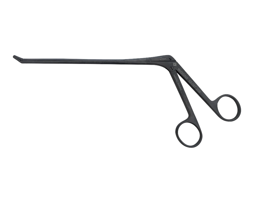 Wiggins Caspar pituitary rongeur with toothed cup jaws, angled up, 2mm, part 52-097-20B