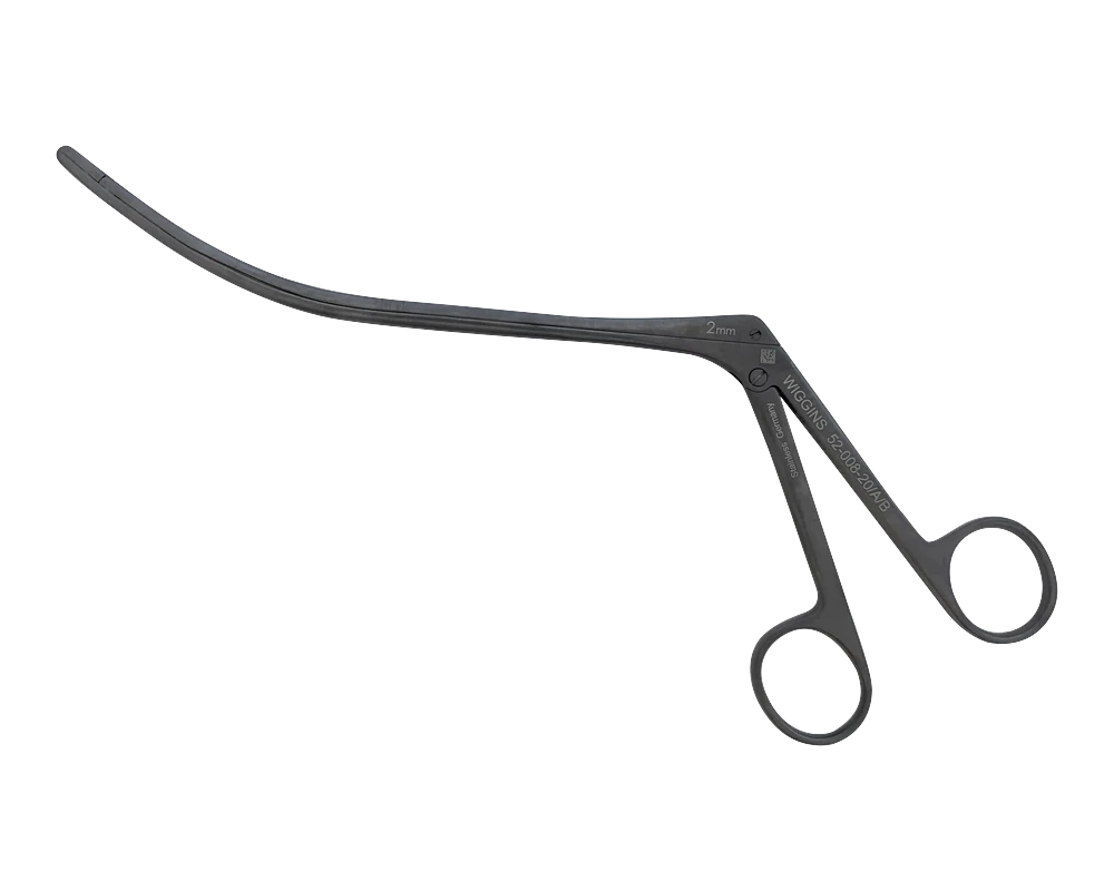 Wiggins curved foraminotomy pituitary rongeur with a curved shaft, 2mm, part 52-008-20/A/B