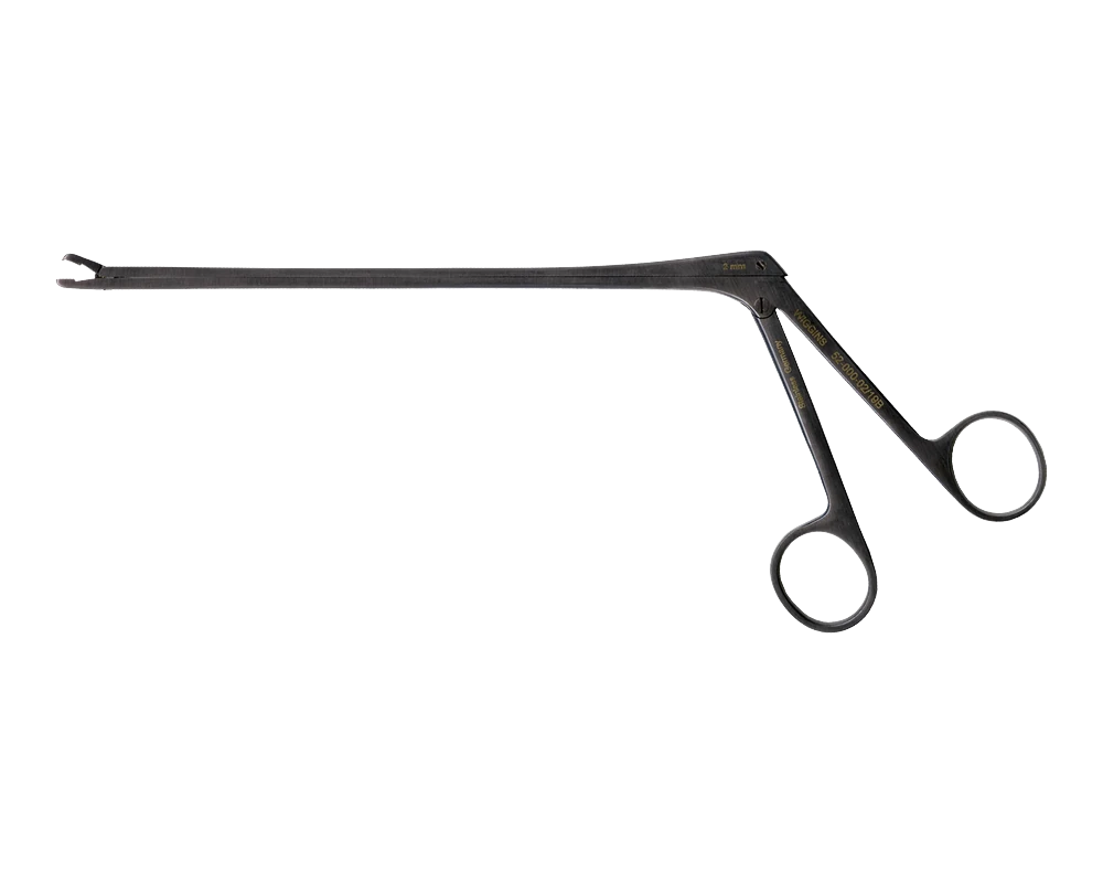 Wiggins pituitary rongeur with teeth at the jaw for a firm grip on soft tissue, 2mm, part 52-000-02/19B
