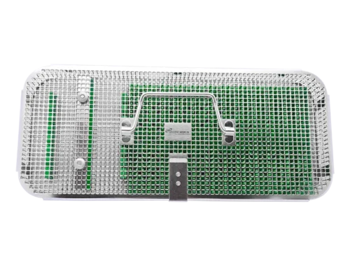 Wiggins dural repair instrument tray, stainless steel sterilization tray with lid